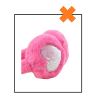 Oorwarmers fuschia glitter hart/ster